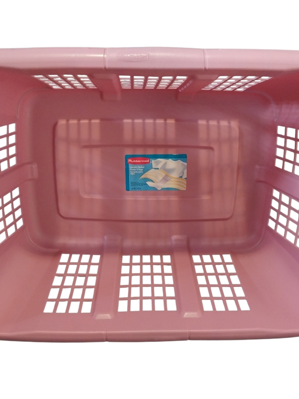 Vintage 1994 Retro Rubbermaid Laundry Basket 2854 Mauve Pink Hamper Rectangular - Picture 4 of 13